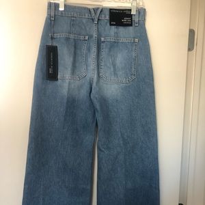 Brand new with tags- button fly- cropped wide leg jeans.  27” inseam, 12.5” rise